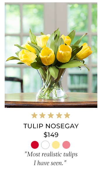 Silk Tulip Nosegay, available at Petals.