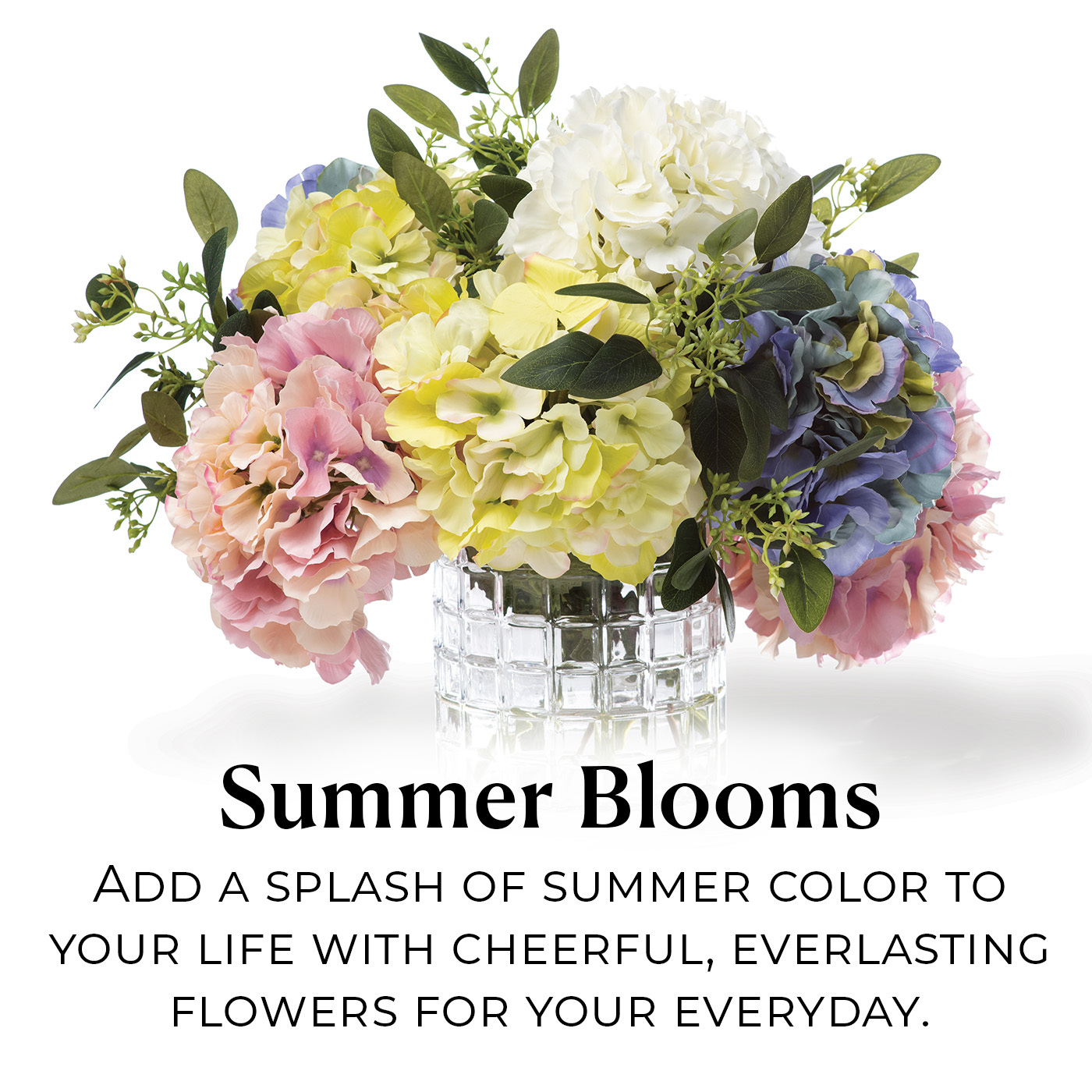 Summer Collection: Elevate heart and home with handcrafted Summer Florals, Plants, and trees, and shop our newest season designs. 