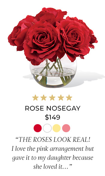 Rose Nosegay Silk Flower Arrangement Item #FLA615