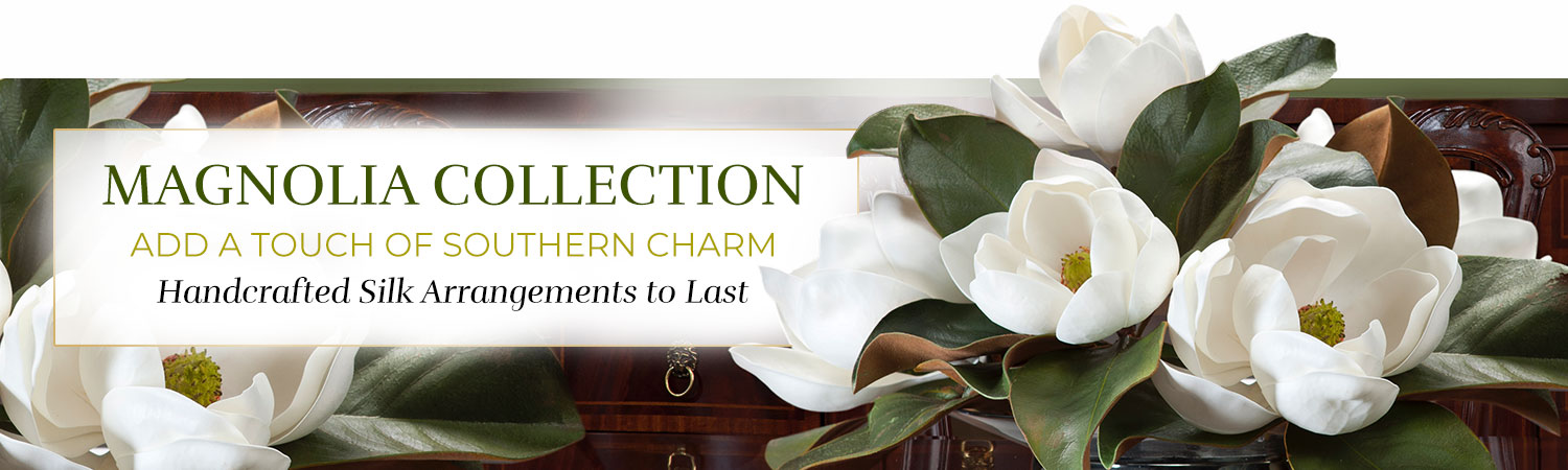 Silk Flower Handcrafted Magnolia Arrangements