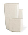 Tall Cubico Decorative Container - 12"W x 23"H - Sand White.  Available at Petals.
