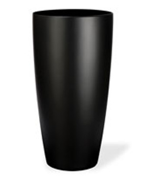 Tall Uptown Decorative Container 13"W x 23"H Satin Black