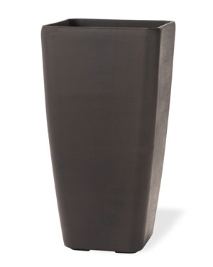 Tall Cubico Decorative Container - 12"W x 23"H Havana Brown
