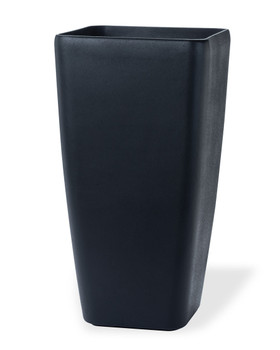 Tall Cubico Decorative Container - 12"W x 23"H Matte Black