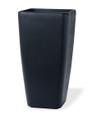 Tall Cubico Decorative Container - 12"W x 23"H Matte Black