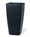 Tall Cubico Decorative Container - 12"W x 23"H Matte Black
