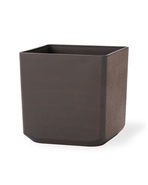 Cubico Decorative Container - 17"W x 17"H - Havana Brown