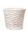 White Wicker Tree & Plant Basket - 14" W x 13" H