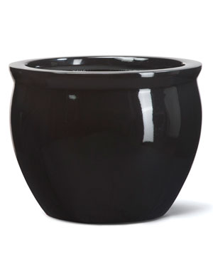 Fiberglass Fish Bowl - 15"W x 13"H - Black