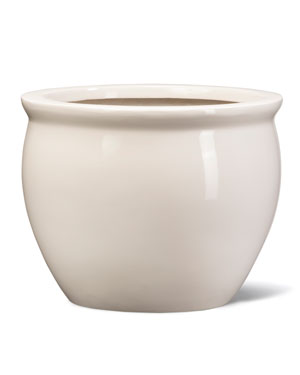 Fiberglass Fish Bowl - 15"W x 13"H - Ivory
