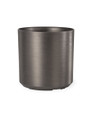 14" Spun Metallic Tree & Plant Container - Black Steel