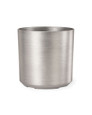 14" Spun Metallic Tree & Plant Container - Silver Steel