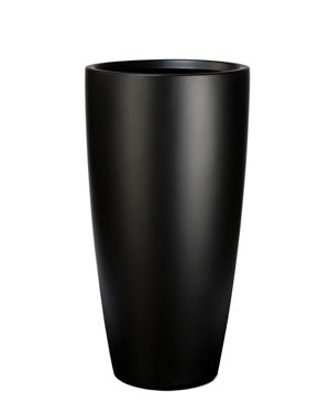 Fiberglass Tall Uptown - 12"W x 24"H - Satin Black