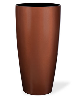 Tall Uptown Decorative Container - 9"W x 16"H Burnt Copper