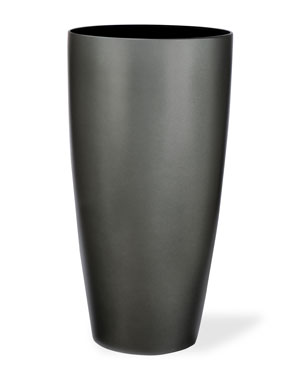 Tall Uptown Decorative Container - 9"W x 16"H Light Graphite