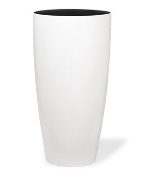 Tall Uptown Decorative Container - 9"W x 16"H Satin White