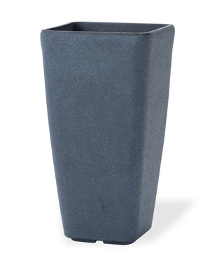 Tall Cubico<br>Decorative Container - 9"W x 16"H - Granite Gray