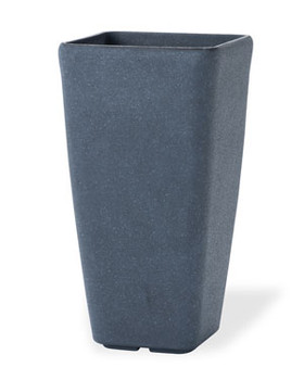 Tall Cubico<br>Decorative Container - 9"W x 16"H - Granite Gray