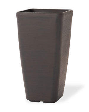 Tall Cubico<br>Decorative Container - 9"W x 16"H - Havana Brown