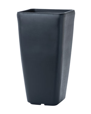 Tall Cubico<br>Decorative Container - 9"W x 16"H - Matte Black