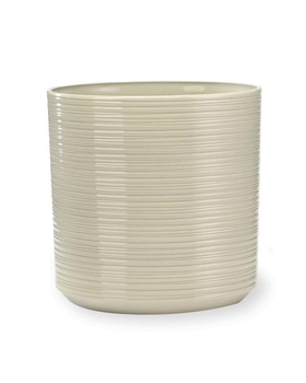 Newport Decorative Container 14"W x 14"H - Gloss Oyster