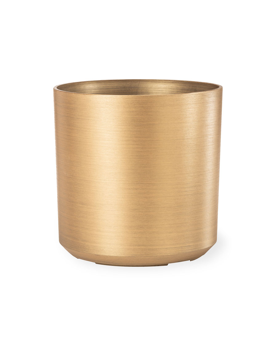 11" Spun Metallic Tree & Plant Container - Gold