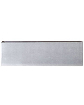 24" Cubicle/Ledge Plant Container - Brushed Chrome