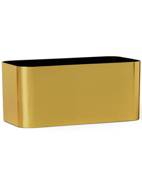 File top - 14"L x 6.25"H x 7"W - Brushed Gold