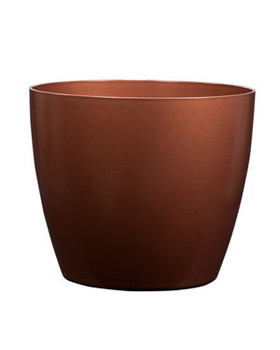 Fiberglass Uptown Decorative Container - 8"W x 8"H - Burnt Copper