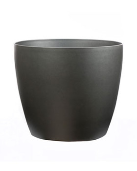 Fiberglass Uptown Decorative Container - 8"W x 8"H - Light Graphite