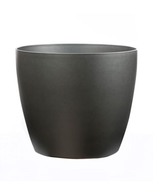 Fiberglass Uptown Decorative Container - 8"W x 8"H - Light Graphite