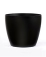 Fiberglass Uptown Decorative Container - 8"W x 8"H - Satin Black