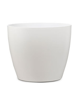 Fiberglass Uptown Decorative Container - 8"W x 8"H - Satin White