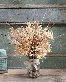 Baby's Breath & Grass Faux Flower Accent