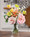 Roses, Cosmos & Tulips Silk Flower Arrangement, by Petals.