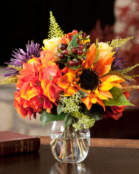 Rose, Hydrangea & Sunflower Accent