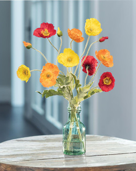 California Poppies Silk Flower Arrangement from Petals.
