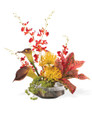 Calla, Croton & Protea Faux Flower Arrangement, by Petals.