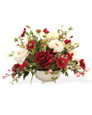 Rose, Dahlia & Scabiosa Silk Flower Centerpiece, by Petals.