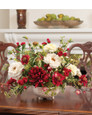 Rose, Dahlia & Scabiosa Silk Flower Centerpiece, by Petals.