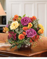Floribunda Garden Silk Flower Centerpiece, by Petals.
