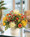 Pin Cushion Protea & Dancing Orchid Faux Flower Arrangement, by Petals.
