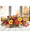 Hydrangea, Zinnia & Daisies Silk Flower Autumn Centerpiece in glass vase, by Petals