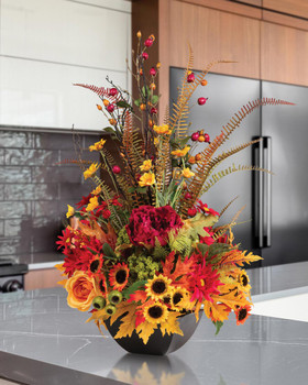 Autumn Garden Silk Flower Centerpiece