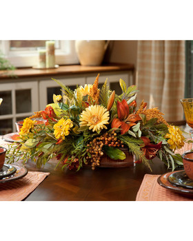 Zinnia, Gerbera & Lily Centerpiece