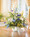 Magnolia, Larkspur & Daisy Silk Flower Arrangement