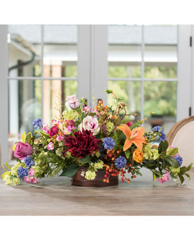 Floral Tapestry Silk Flower Centerpiece