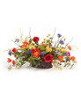 Poppy, Rose & Lilac Silk Flower Centerpiece
