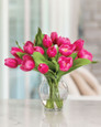 Fuchsia Garden Tulip Faux Flower Bouquet