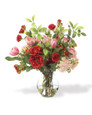 Rose & Snowball Hydrangea Faux Flower Bouquet, by Petals.